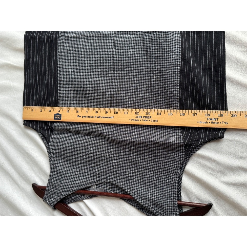 Habitat Grey Black Mixed Pattern Linen Cotton Shift Dress Small minimalist boho - Picture 7 of 8